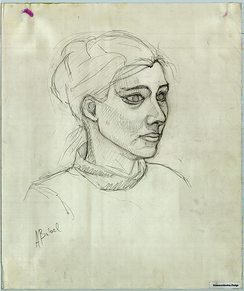 Autorenarbeit von Alexander Babel. Porträt. Schule IMAGO, 2003, Bleistift, 50x42 cm.